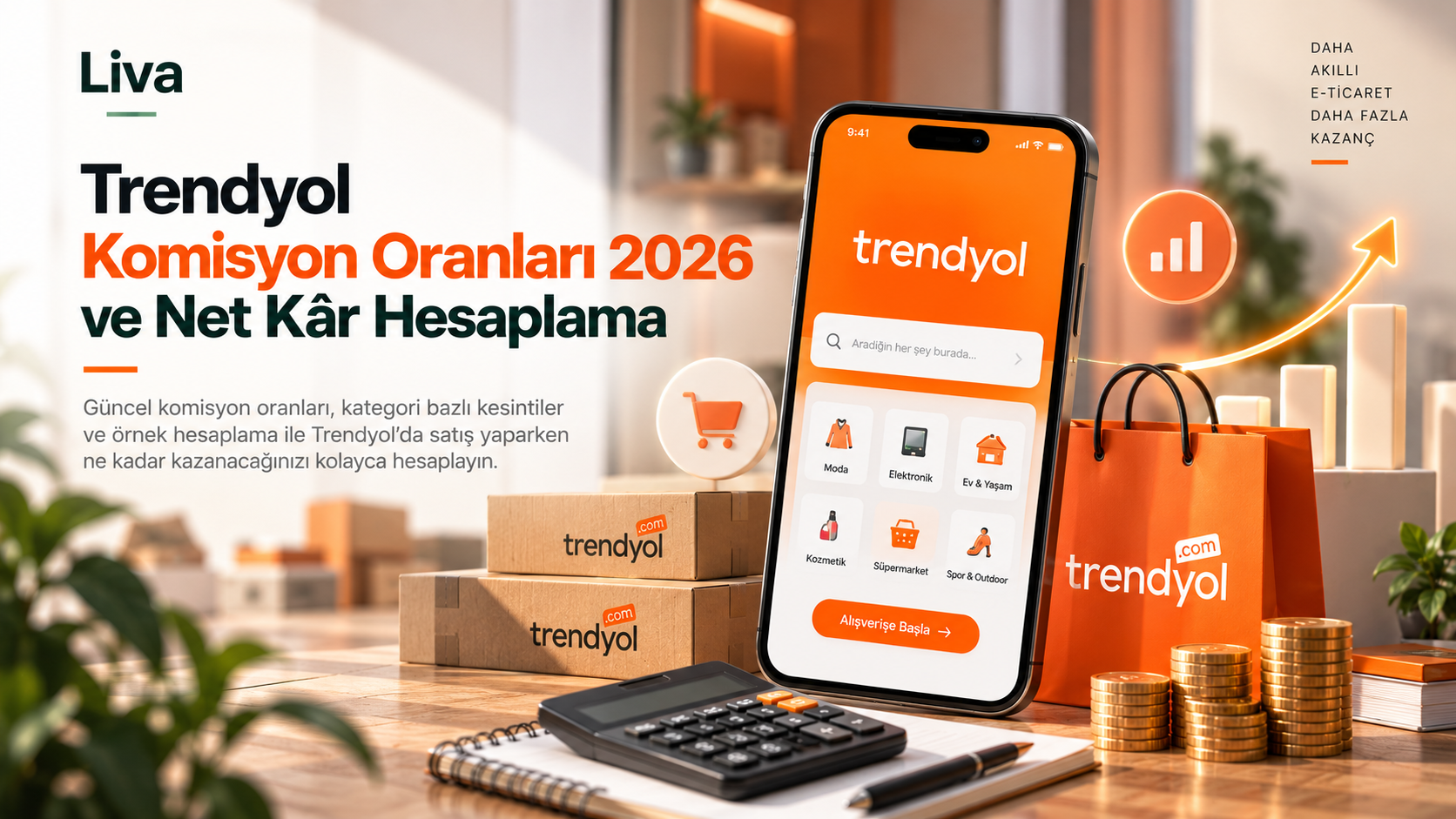 Blog yazısı Trendyol Komisyon Oranları 2026 ve Net Kâr Hesaplamaiçin resim